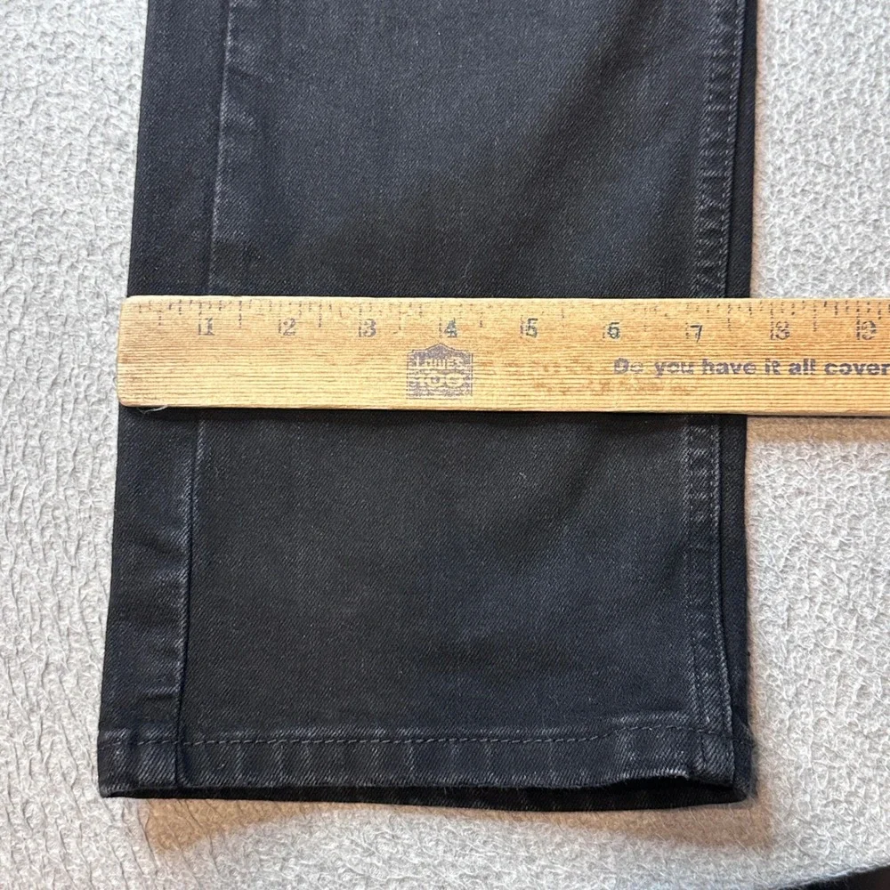 Levi's 506 Jeans Mens 32x32 (32x30) Black Straight Leg Stretch Dark Wash Denim